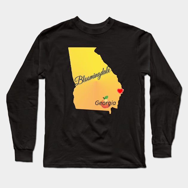 Bloomingdale Georgia Long Sleeve T-Shirt by Silver Pines Art